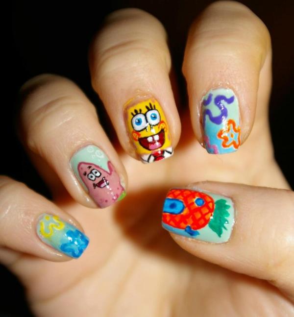 kynsilakkaideoita desislava hadzhiyska Sponge Bob