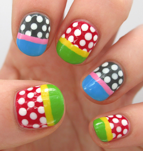 Polka Dots og lette franske tips