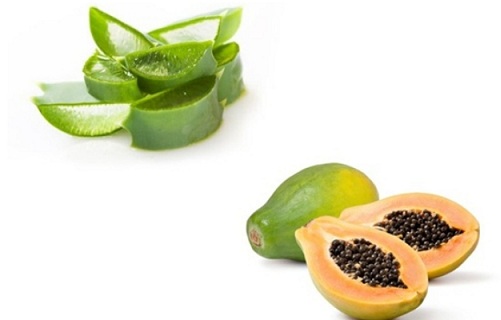 Angyali Aloe Vera és Papaya a szőr eltávolítására a lábakon