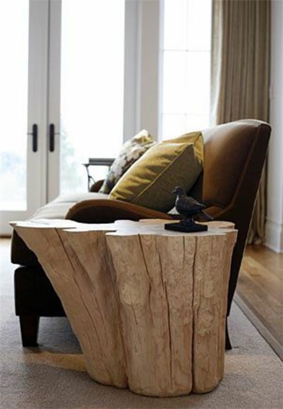 huonekalut massiivitammea huonekalut luonnonpuuta sivupöytä ideoita sohva