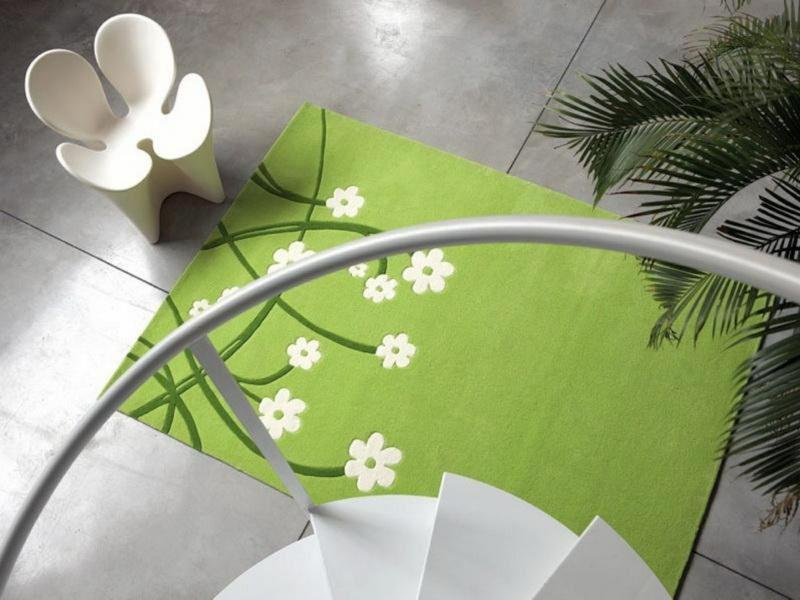uusia eläviä trendejä vihreä matto kukka kuvio kodin sisustusideoita