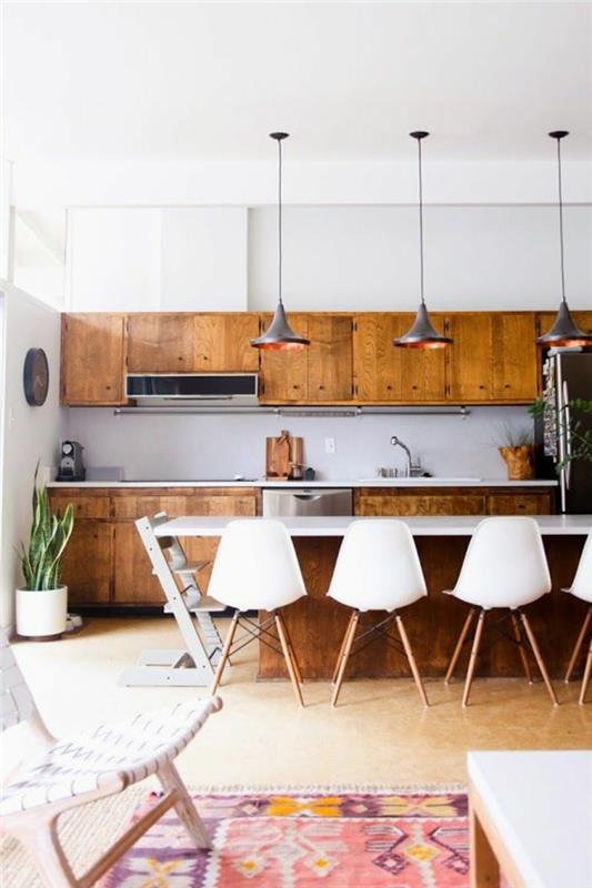 uudet keittiön etuseinät puusta eames tuolit uudistavat keittiön eturintamia