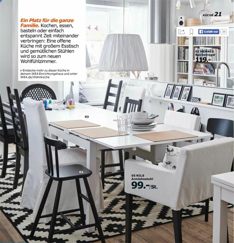 uusi Ikean luettelo verkossa klassiset ruokasalin huonekalut puu