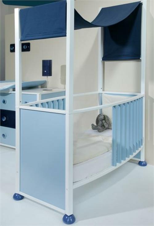 viileä moderni lastenhuone sininen vauvan sänky poika hienostunut