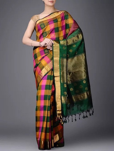 Ternet bomuld Saree