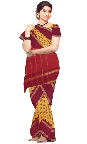 Polka Design Madisar Saree