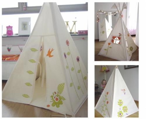 söpö tipi -intialainen teltta leikkihuoneessa värikäs leikkisä