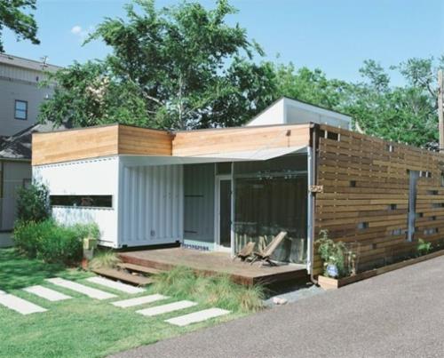 matala rakennus talo modulaarinen puulevyt julkisivu kontti innovatiivinen