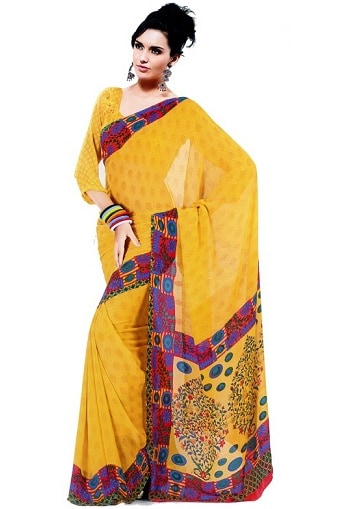 Gul nordindisk Saree