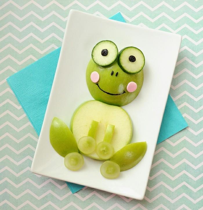 hedelmät koristelu omena sammakko vihreä hauska