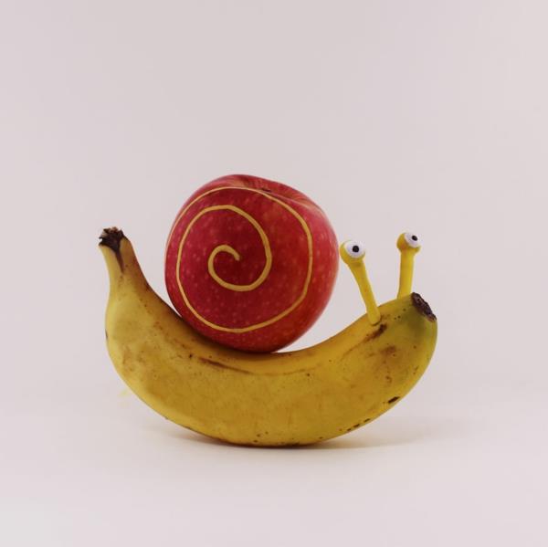 hedelmät eläimet etana banaani omena