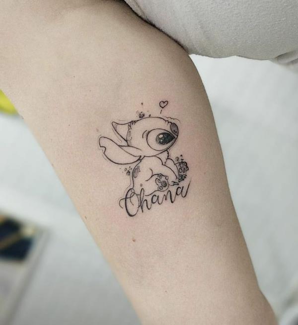 ohana tatuointi olkavarren ommel