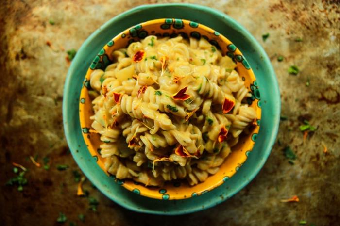 yksi pannun pasta kurpitsa