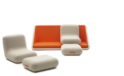 oranssi design -sohva pehmeä irrotettava istuintyynynojatuoli