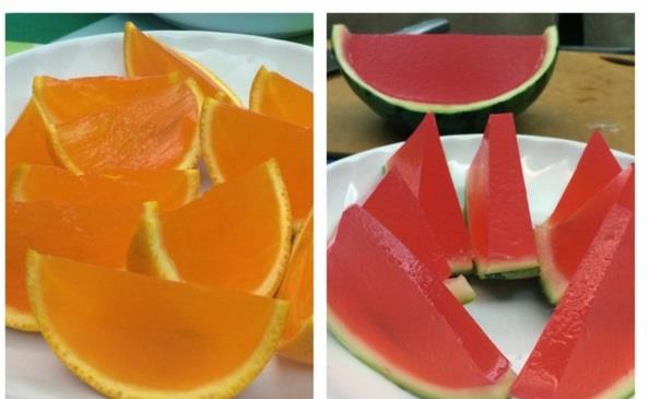 oranssi vesimeloni herkullinen jälkiruoka herkullinen