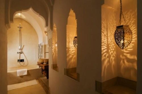 itämaiset lamput huoneisto marokkolainen kylpyhuone tyyli
