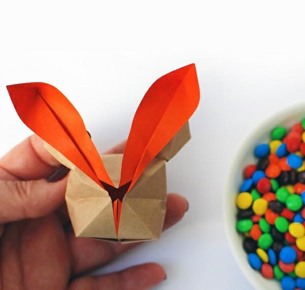 origami pupu pääsiäinen koristelu tinker paperi pääsiäispupu origami ohjeet