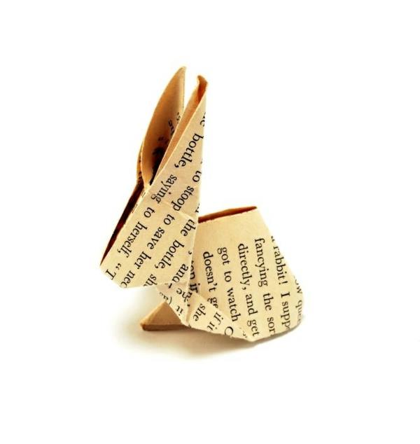 origami -pupu Pääsiäiskoristeet kimmeltävät paperilla pääsiäispupu