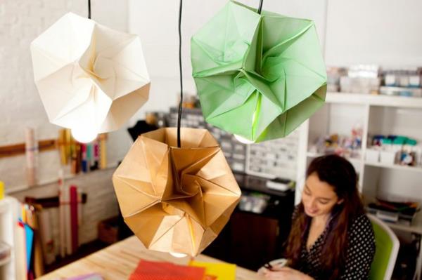 origami -lampunvarjostimet Ideoita DIY tinker
