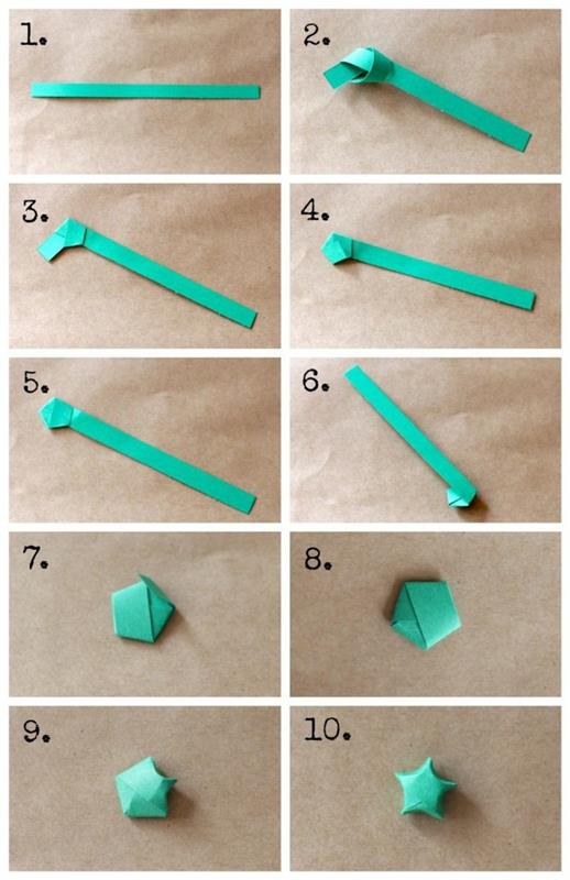 origami joulutähti ohjeet yksinkertainen taitto tekniikka