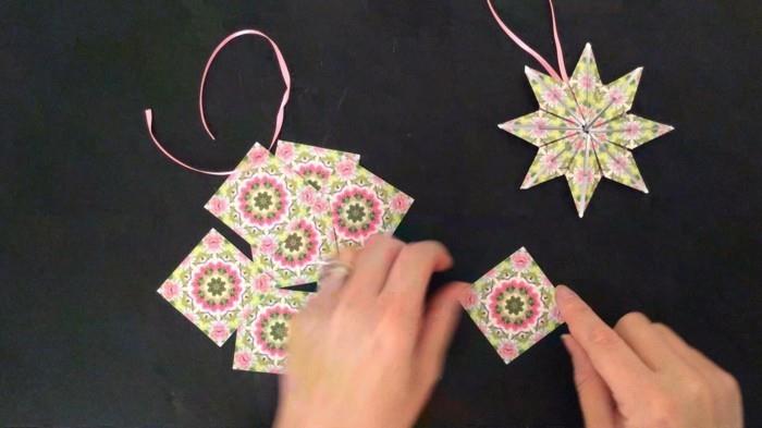 origami joulutähti ohjeet keltainen tähti koristeet joulu