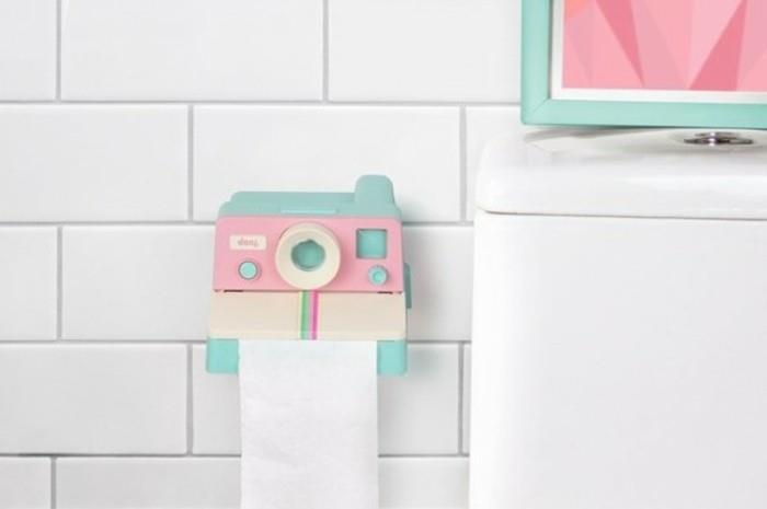 alkuperäinen wc -paperiteline kylpyhuonetarvikkeet kamera wc -paperiteline pastellivärit