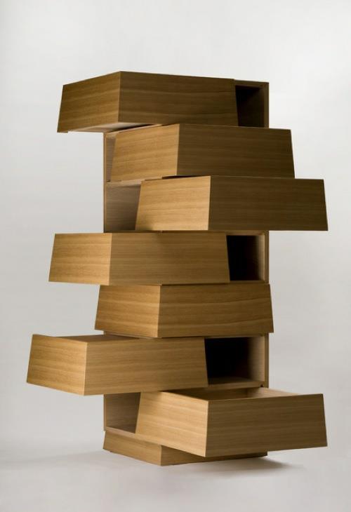 alkuperäinen futuristinen lipasto puu modulaarinen nosigner