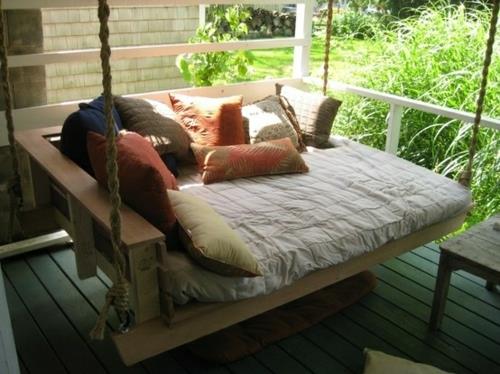 alkuperäiset vuoteet riippuva sänky kuistilla