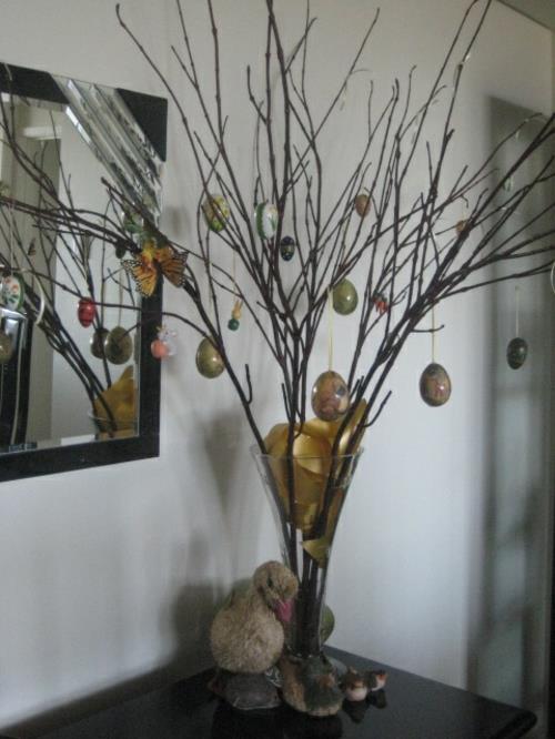 alkuperäinen pääsiäiskoriste lasi maljakko pääsiäinen puu