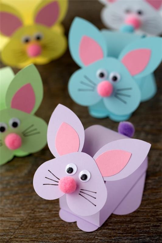 pääsiäinen käsityöt paperilla käsitöitä lasten kanssa pääsiäispupu origami