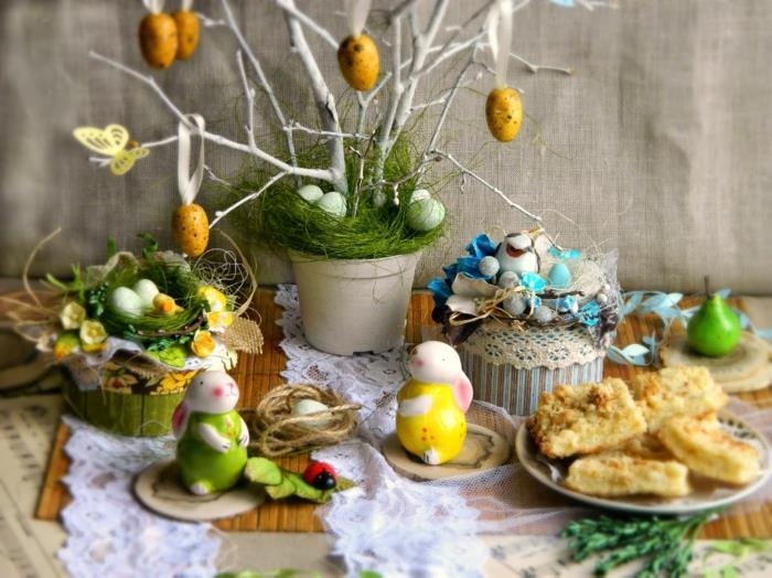 Pääsiäiskoristeet tinker ideoita pöytä koristeet itse tehdä pääsiäispuput pääsiäismuna kakkuja