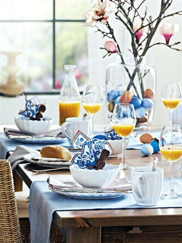 Pääsiäiskoristeet tinker ideoita pöytä koristeet magnolias pääsiäismunat ruokapöytä