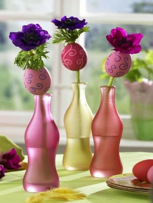 Pääsiäinen koristelu näpertely himmeä lasipullo maalattu munia