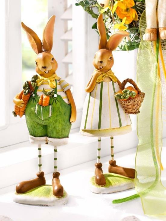 pääsiäisen koristeluideoita pääsiäispupuhahmoja keraaminen