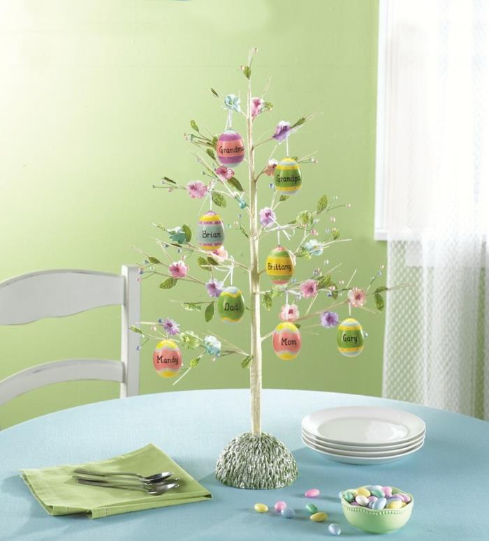 pääsiäinen koristelu luovia koristeideoita pääsiäismunapuu