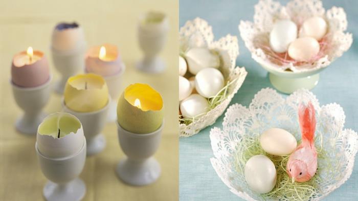 pääsiäiskoriste pääsiäispöydän koristekynttilät kaada omat munakupit pääsiäismunien kärki