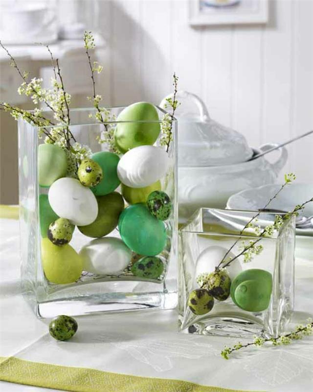 pääsiäiskoriste pääsiäispöydän koristelu itse tee pääsiäismunat kevätkukat viiriäisen munat