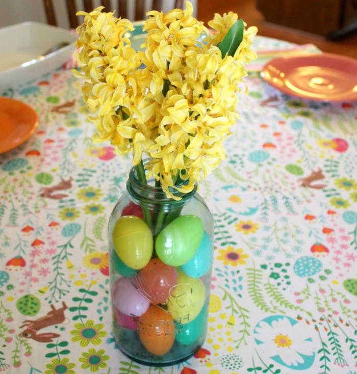 käsityöideat pääsiäismunat kukat pöytäkoristeet pääsiäinen