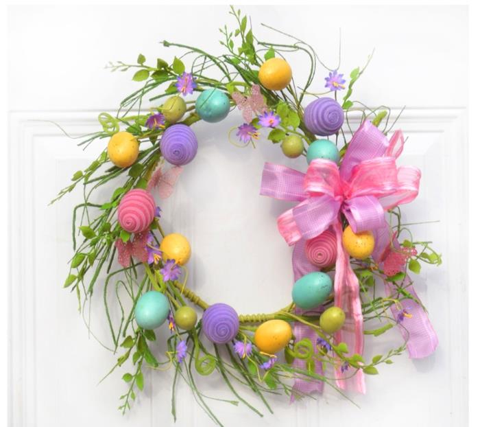 käsityöideoita pääsiäisen seppele pääsiäismunia koristeluideoita pääsiäinen