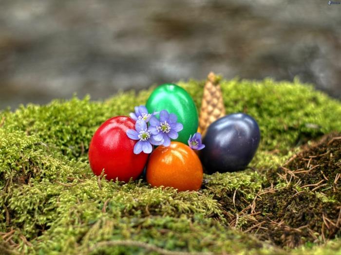 maali pääsiäismunat pääsiäiskoristeiden suunnittelu yksiväriset munat