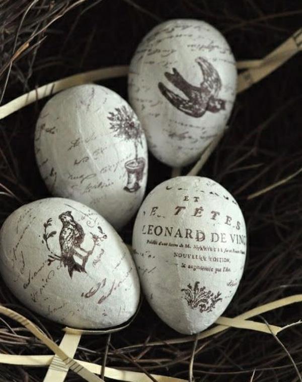 pääsiäismunat kuvat mustavalkoinen lautasliina tekniikka koristelu pääsiäismunia