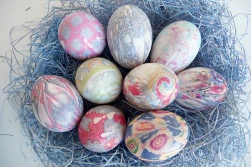 pääsiäismunien koristelu luova silkki