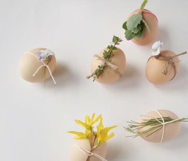 design pääsiäismunat pääsiäinen koristeet tinker ideoita lanka kevään kukat