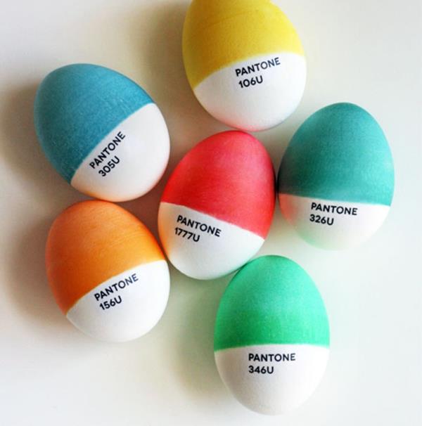 maalaus pääsiäismunat pantone munat värikäs
