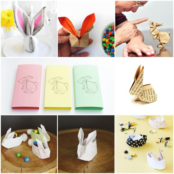 Pääsiäispupu tinker origami pupu tinker pääsiäinen koristeluideoita