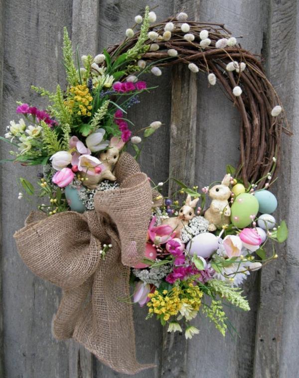 tee omat pääsiäisen seppelesi luovat käsityöideat kevätkukat munat
