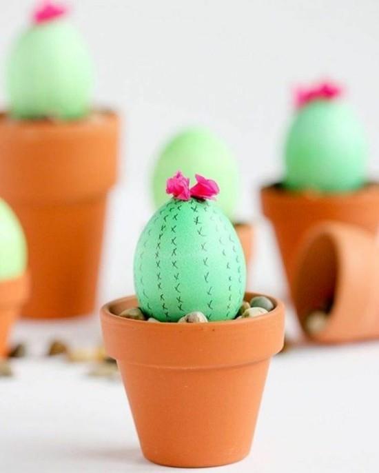 Pääsiäisen käsityöideoita kaktuksen koristeluun