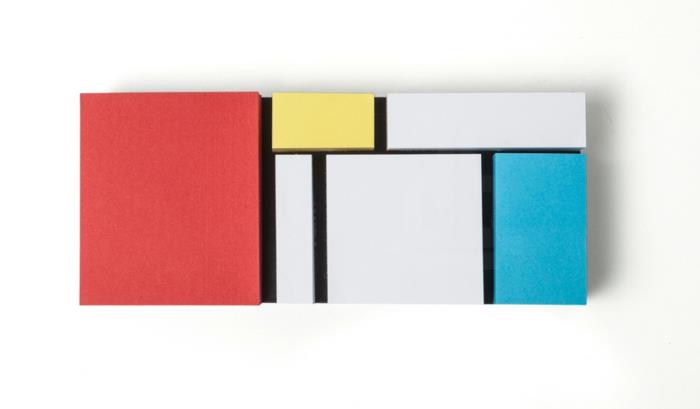 pa design toimistotarvikkeet muistutus muistiinpanot monde riant mondrian tyyliin