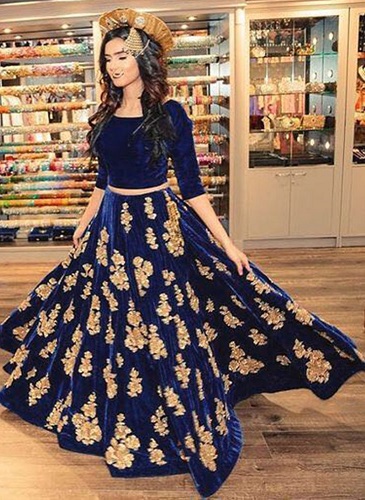 Pakistanske Velvet Lehenga