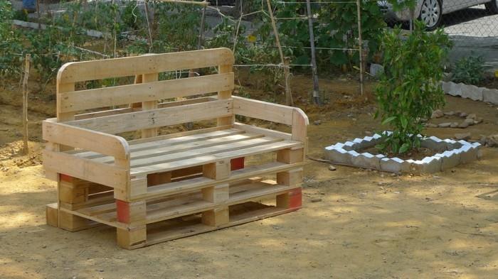 lavahuonekalujen ideat seinäkoriste eurolavat puutarhakalusteet puinen penkki sohva